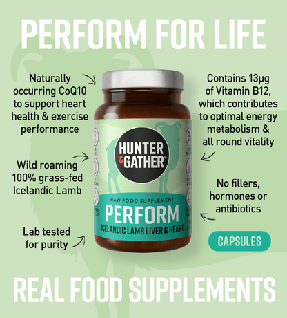 Raw Icelandic Lamb Perform Liver & Heart Capsule Infographic