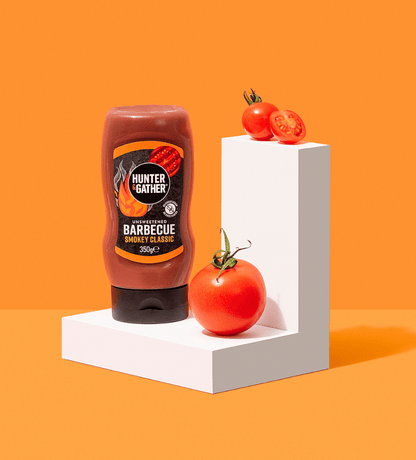 Unsweetened Smokey Barbecue Sauce 350g Lifestyle Image Ingredients