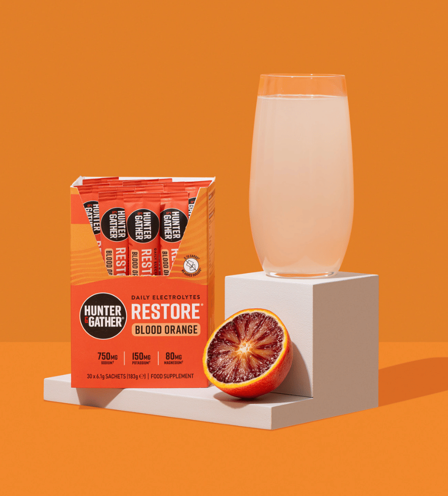 blood orange restore electrolytes with blood orange glass of water