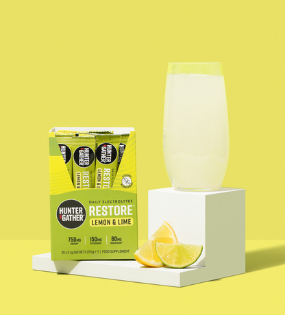 lemon and lime restore all natural daily electrolytes with glass of water with lemon and lime electrolytes